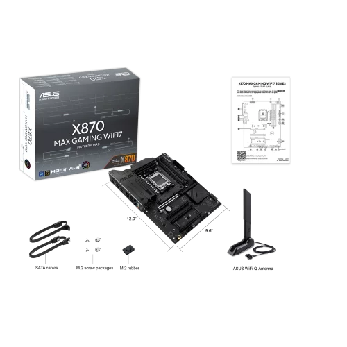 Материнская плата ASUS X870 MAX GAMING WIFI7, AM5, X870, 4*DDR5, 4*SATA, 3*M.2, 4*USB 3.2, 4*USB 2.0, 2*Type-C, 5*PCIx16, HDMI, ATX (90MB1LY0-M0EAY0) фото 10