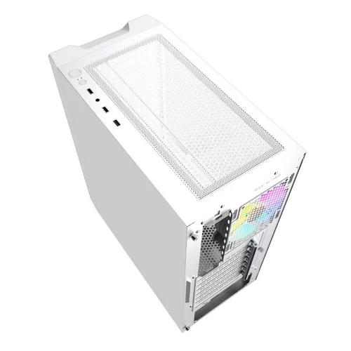 Powercase CMIEW-F4S Корпус Mistral Evo White, Tempered Glass, 1x 120mm PWM ARGB fan + ARGB Strip + 3x 120mm PWM non LED fan, белый, ATX (CMIEW-F4S) фото 6
