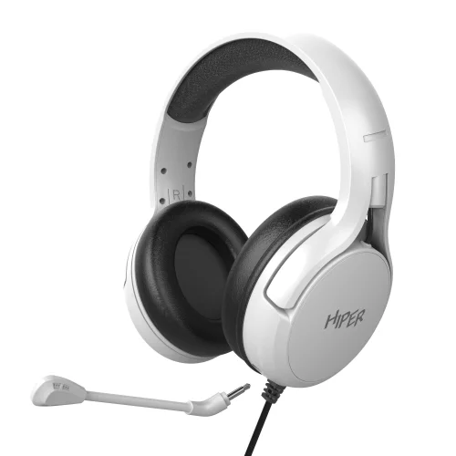 Гарнитура компьютерная игровая HIPER GSND-2000 White (Стерео, 40мм, mini-jack 3.5мм, регулировка оголовья, кабель 2м, белый)