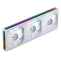 Кулер для корпуса/ Case Cooler JONSBO ZA-360WR Reverse (3x120x120mm, 4-pin PWM, ARGB, 62.4CFM, 37.3dBA, 2400RPM, White, Single-Frame RGB Fan Unit)