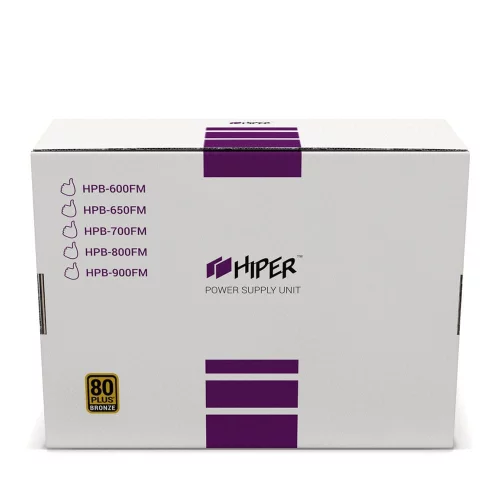 блок питания для ПК 800 Ватт/ PSU HIPER HPB-800FM (ATX 2.31, 800W, ActivePFC, 140mm fan, Full-modular, Black), 80+ Bronze, BOX фото 8