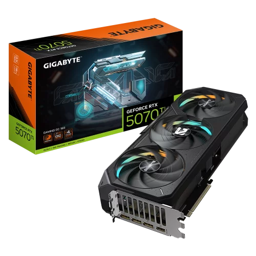 Видеокарта Gigabyte RTX5070Ti GAMING OC 16GB GDDR7 256bit 3xDP HDMI 3FAN RTL (GV-N507TGAMING OC-16GD)