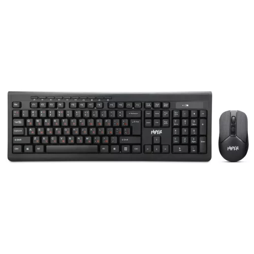 Комплект клавиатура+мышь HIPER OSW-2100, Wireless, USB, 1600dpi, 4But
