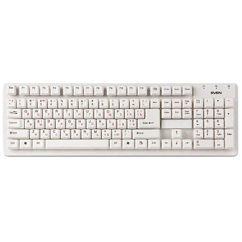 Клавиатура SVEN Standard 301 USB белая (SV-03100301UW)