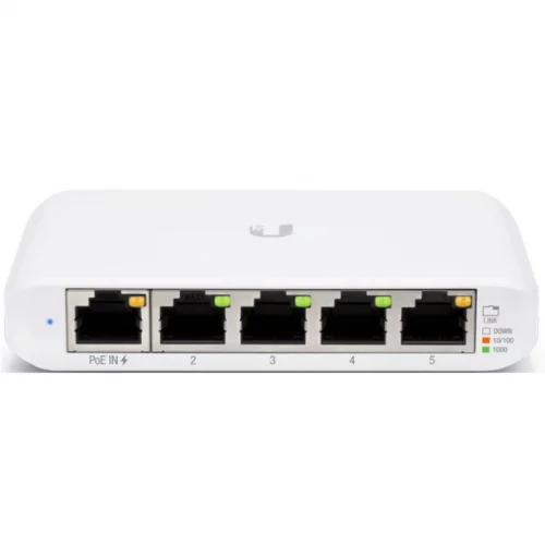 Коммутатор/ Compact, 5-port, Layer 2 switch that can be powered with PoE or a 5V USB-C adapter (USW-FLEX-MINI)