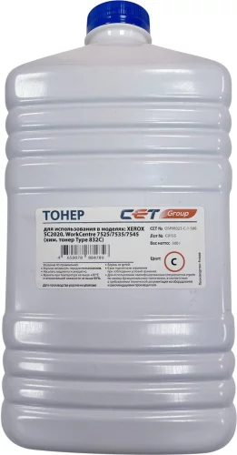 -/ Тонер (PK832, CPT) для XEROX SC2020, WorkCentre 7525/7535/7545 (Japan) Cyan, 500г/бут, (унив.) (OSP08323-C-1-500)