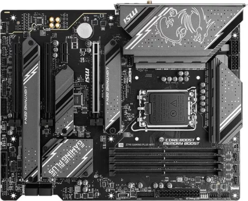 Материнская плата/ MB MSI INTEL Z790 s1700, 4xDDR5(256GB), HDMI 2.1/DP, 1xPCIe 5.0x16, 1xPCIe 4.0x16, 1xPCIe 3.0x16, 1xPCIe 3.0, 1xLAN (2.5GbE), Wi-Fi, BT, 6xSATA 6Gb/s, 4xM.2, 1xUSB-C, 3xUSB 3.2, 4xUSB 2.0, ATX (Z790 GAMING PLUS WIFI)