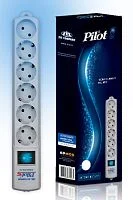 Сетевой фильтр Pilot S 3м (6 розеток) белый (коробка) (013) (013#MLN)