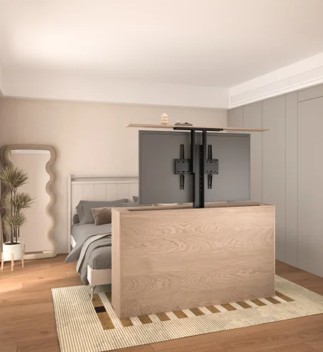 Кронштейн для телевизора Cactus CS-STM-7844 черный 32-55 макс.45кг напольный (моторизованный лифт) фото 8