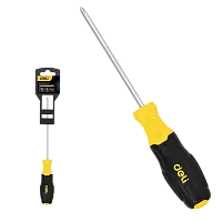 Отвертка Torx Deli DL6310025T T25x100мм сталь Cr-V, двухкомпонентная прорезиненная рукоять