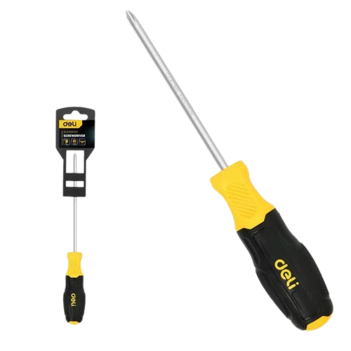 Отвертка Torx Deli DL6310025T T25x100мм сталь Cr-V, двухкомпонентная прорезиненная рукоять