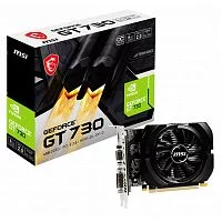Видеокарта/ VGA MSI NVIDIA GeForce GT 730 4GB, DDR3/64-bit, PCIe 2.0, 1xD-Sub, 1xDVI-D, 1xHDMI 2.0, 2-slot (N730K-4GD3/OCV1)