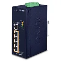 коммутатор/ PLANET IP30 Industrial 16-Port 10/ 100TX Ethernet Switch (-40~75 C, dual redundant power input on 12-48VDC / 24VAC terminal block) (ISW-1600T)
