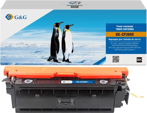 Картридж G&G GG-CF360X черный (12500стр.) для HP CLJ M553N/M553DN/M553X/M577C/M577Z/M577F/M577DN