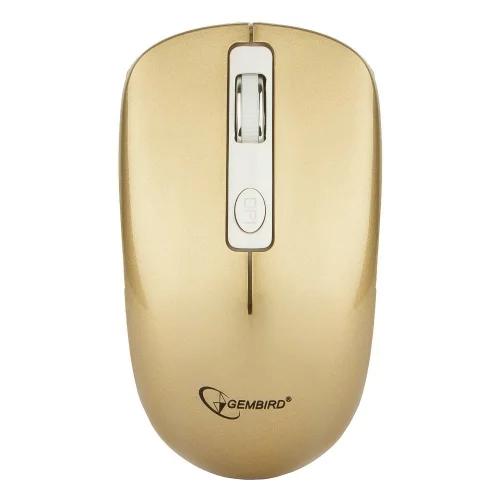 Gembird MUSW-400-G Gold USB { Мышь беспров., 3кн.+колесо-кнопка, 2.4ГГц, 1600 dpi, бесшумный клик} фото 2