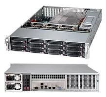 Supermicro SuperChassis 2U 826BAC12-R1K23LPB/ HDD(12)LFF+opt.HDD(2)SFF/ 7xLP/ 2 x1200W/ Backplane 12xSAS3/ SATA3/ NVMe4 (CSE-826BAC12-R1K23LPB)