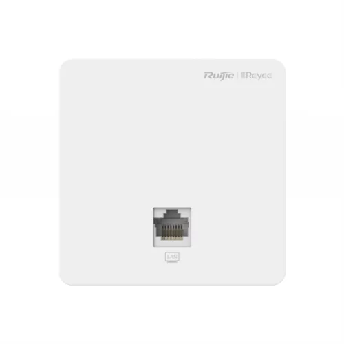Ruijie Reyee AC1300 Dual Band Wall Access Point, 867Mbps at 5GHz + 400Mbps at 2.4GHz, 2 10/100base-t Ethernet port include 1 uplink port ,Internal Antennas,support 802.11a/b/g/n/ac Wave1/Wave2 (RG-RAP1200(F))