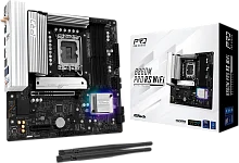 Материнская плата ASROCK B860M PRO RS WIFI, LGA1851, B860, 4*DDR5, 4*SATA, 4*M.2, 6*USB 3.2, 2*USB 2.0, Type-C, 2*PCIx16, 1*M.2 (Key E), HDMI+DP, mATX
