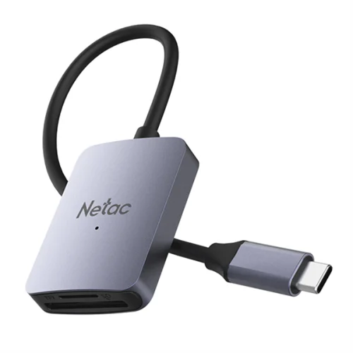 Кардридер  Netac Flash card reader WK12, USB3.0 Type-C to mSD/ SD (repl. NT09WK12-30GR) (WK12GYCN)