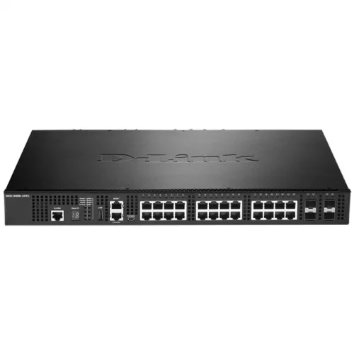 Управляемый коммутатор с 20 портами 10GBase-T и 4 комбо-портами 10GBase-T/SFP+/ Managed L2+ Stackable Switch 20x10GBase-T, 4xCombo 10GBase-T/SFP+, CLI, 1000Base-T Management, RJ45 Console, (DXS-3400-24TC/A1ASI) фото 3