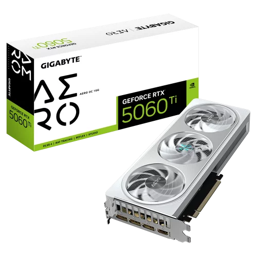Видеокарта Gigabyte RTX5060Ti AERO OC 16GB GDDR7 128bit 3xDP HDMI 3FAN RTL (GV-N506TAERO OC-16GD)