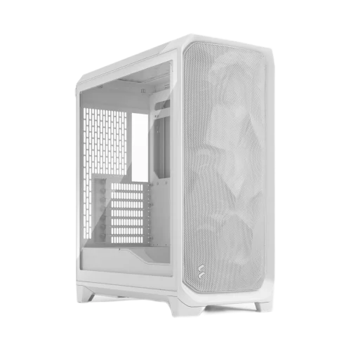 Корпус ПК без блока питания/ Case Fractal Design Meshify 3 TG Clear Tint, Midi-Tower, 3x140mm, 2xUSB-A 3.2 + 1xUSB 3.2 Type-C E-ATX, ATX, mATX, mITX, White (FD-C-MES3A-04)