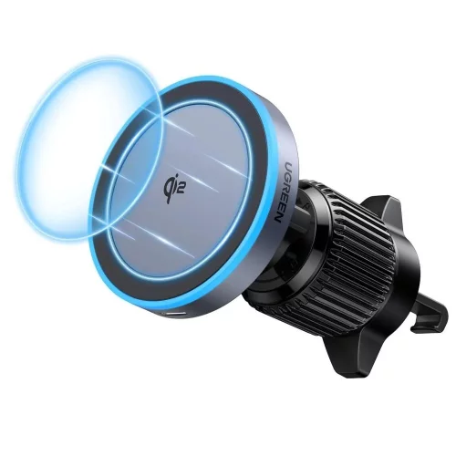 Автомобильное беспроводное зарядное устройство UGREEN W708 (35970) 15W Magnetic Car Wireless Charger Qi2 For Air Vent Mount. Цвет: черный (35970_)