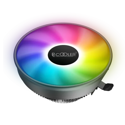 Кулер для процессора/ CPU Cooler PCCooler E126M PRO (92W, 4-pin PWM, 70mm, Al/Cu, -mm, FRGB, 1x120mm, 65.46CFM, 29.8dBA, 1600RPM, S: 1700/1200/115X, AM5/AM4, black) фото 2