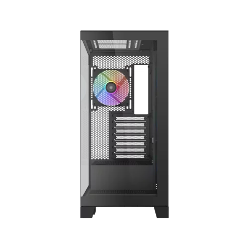 Корпус ПК без блока питания/ Case SAMA V50 Black, Midi-Tower, TG, 4x120mm ARGB, 2xUSB 3.0 + 1xUSB 3.1 Type-C, ATX, mATX, mITX Black (V50-BKADA4X1-GL)
