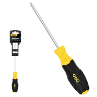 Крестовая отвертка Deli DL633075N PH0x75мм сталь Cr-V, двухкомпонентная прорезиненная рукоять