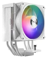 Кулер для процессора/ CPU Cooler PCCooler R400 ARGB WH (180W, 4-pin PWM, 133mm, Al/Cu, 4x6mm, ARGB, 1x92mm, 40.94CFM, 30dBA, 2200RPM, S: 1851/1700/1200/115X, AM5/AM4, white)