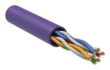 Кабель информационный ITK LC1-C5E04-126 кат.5E U/ UTP 4X2X24AWG LSZH внутренний 305м фиолетовый