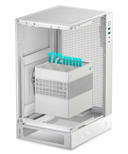 Корпус Deepcool CH170 DIGITAL WH без БП, белый, MINI-ITX фото 3