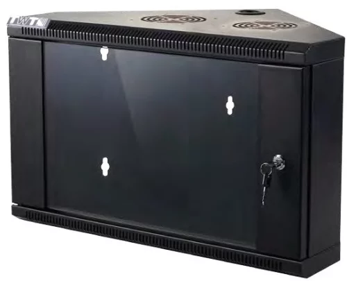 Шкаф настенный угловой, 9U 600x600, стеклянная дверь, черный, I -CBWTG-9U-6x6-BK (TWT-CBWTG-9U-6X6-BK)