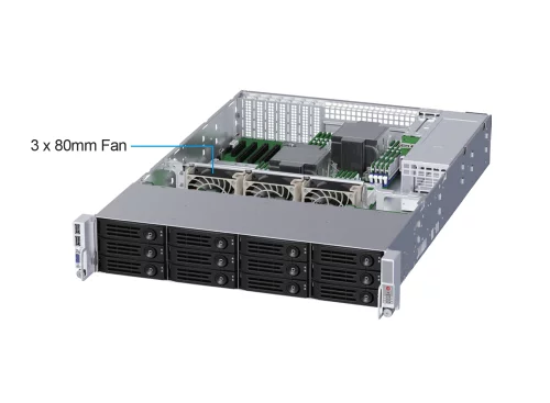 Серверный корпус/ 2U rackmount, EATX, ATX, Micro-ATX and Mini-ITX mb, 12*3.5