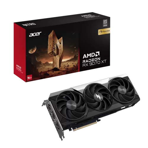 Видеокарта Acer RX9070XT NITRO OC 16GB GDDR6 256bit 3xDP HDMI 3FAN RTL (DP.Z4DWW.P01)