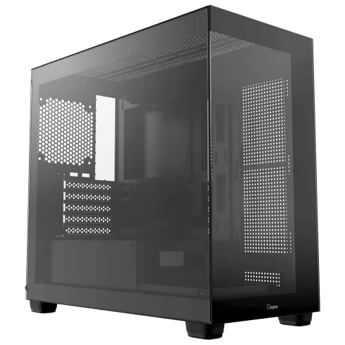 Корпус для ПК Case Ocypus Gamma C52 BK mATX / win / black / no PSU / Tempered Glass (GAMMA-C52-B-KD000XX-GL)