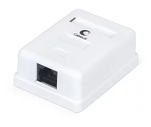 Розетка компьютерная RJ-45(8P8C), категория 6, одинарная Cabeus WS-8P8C-Cat.6-1 Розетка компьютерная RJ-45(8P8C), категория 6, одинарная, внешняя, Dual IDC