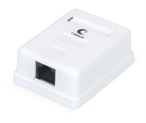 Розетка компьютерная RJ-45(8P8C), категория 6, одинарная Cabeus WS-8P8C-Cat.6-1 Розетка компьютерная RJ-45(8P8C), категория 6, одинарная, внешняя, Dual IDC