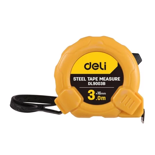 Рулетка Deli DL9003B 3м*16мм, метрическая, ударопрочный корпус