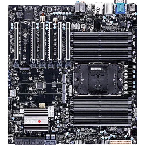 Системная плата/ MB Supermicro X13SWA-TF-B, E-ATX, 1x LGA-4677 (W-3400, W-2400, W-3500, W-2500 series), Intel® W790, 16x ECC DDR5 RDIMM/ LRDIMM, 8x SATA 3, 2x U.2 PCIe 3.0, 6x PCIe 5.0 x16 slots, 4x M (MBD-X13SWA-TF-B (BUNDLE))