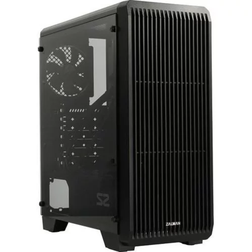 корпус ZALMAN S2 TG, ATX, BLACK, TEMPERED GLASS WINDOW, 2x3.5