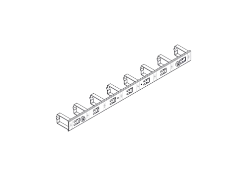 Systeme Electric вертикальный кабельный органайзер Uniprom, 2x8 колец, черный (UT8442)
