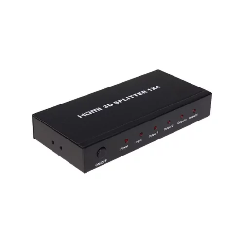Разветвитель HDMI 1.4 1x4 Greenline, 4Kx2K 30Hz / 1080p 120Hz / 3D 60Hz, GL-v104W