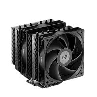 Кулер для процессора/ CPU Cooler PCCooler RT620 PRO BK (250W, 4-pin PWM, 153mm, Al/ Cu, 6x6mm, 2x120mm, 73.32CFM, 34.9dBA, 2200RPM, S: 1851/ 1700/ 1200/ 115X, AM5/ AM4, black) (RT620PRO BK)