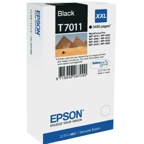Картридж/ Epson WP 4000/4500 Series Ink XXL Cartridge Black 3.4k (C13T70114010)