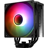 Кулер для процессора/ CPU Cooler Thermalright Assassin Spirit 120 Vision ARGB Black (4-pin PWM, LED temp., 154mm, Al/ Cu, 4x6mm, ARGB, 1x120mm, 66.17CFM, 25.6dBA, 1500RPM, S: 1851/ 1700/ 1200/ 115X, AM5/ A (AS120-V-BL-ARGB)