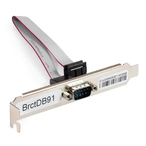 Exegate EX298291RUS Планка портов в корпус 1xCOM ExeGate BrctDB91 (Com 10-pin (F) --] RS232 DB9 Male, кабель 20см)