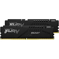 Память оперативная/ Kingston 16GB 5200MT/s DDR5 CL40 DIMM (Kit of 2) FURY Beast Black XMP (KF552C40BBK2-16)