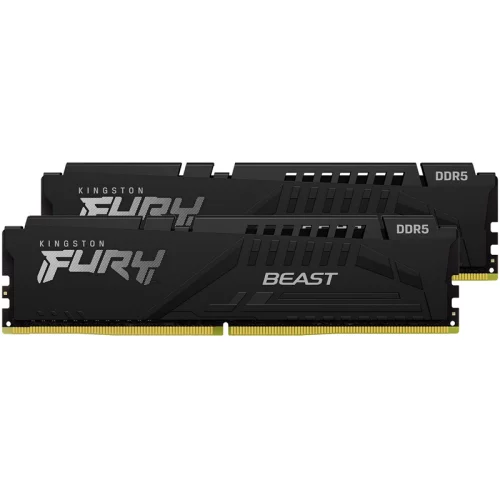 Память оперативная/ Kingston 16GB 5200MT/s DDR5 CL40 DIMM (Kit of 2) FURY Beast Black XMP (KF552C40BBK2-16)